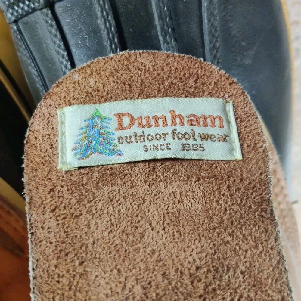 Vintage Dunham Waterproof Duck Boots Brown Leather Sherpa Wool Lined Mens Size 8